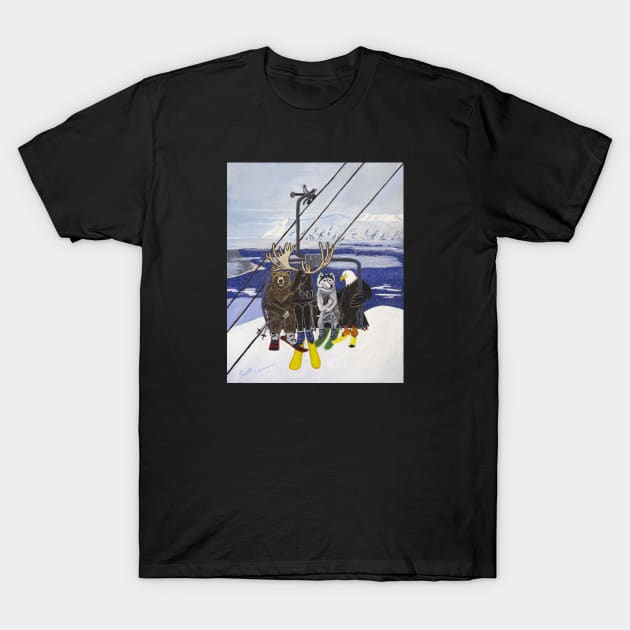 Ski Buddies T-Shirt by realartisbetter